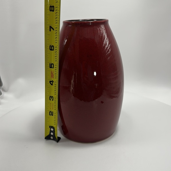 Vintage Oxblood Red Ceramic Vase by Amano Made in Germany - Picture 8 of 9